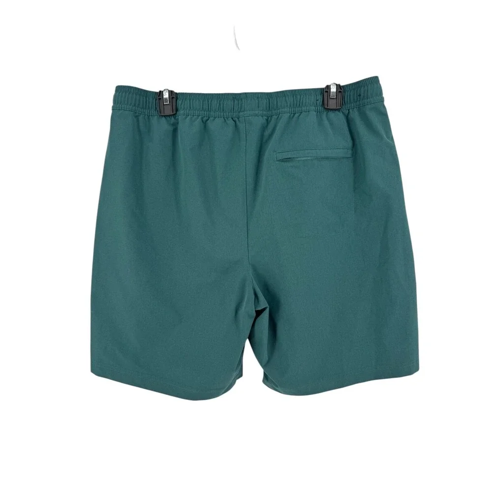 Lands' End Men's Green Lined Drawstring Swim Shorts Size Large